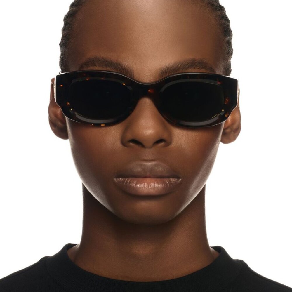 Off-White OERI14E PALMER 6055 Sunglasses Havana Oval Frame, Green Lenses